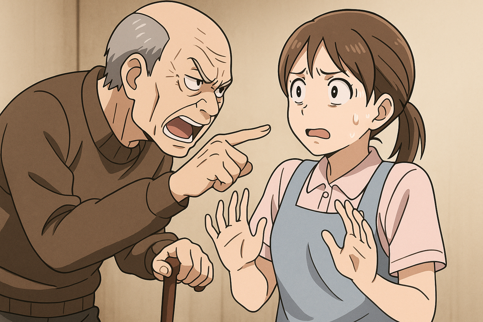 高齢者からハラスメントを受ける介護職員