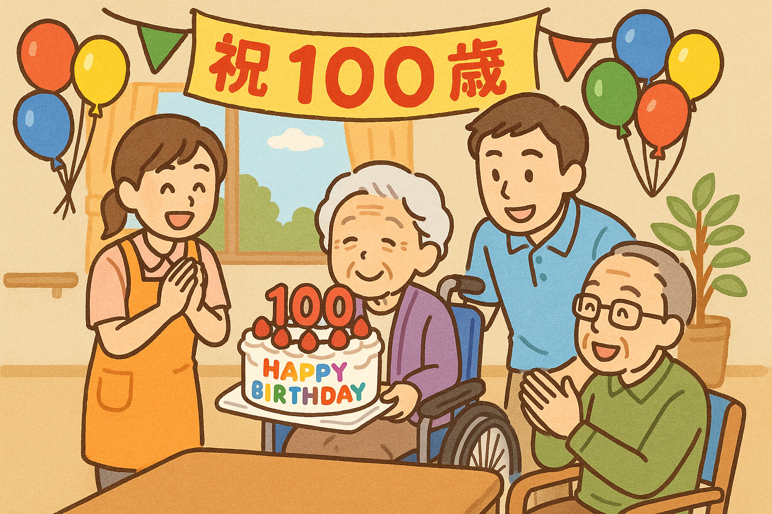 100 歳 の お祝い 介護 施設