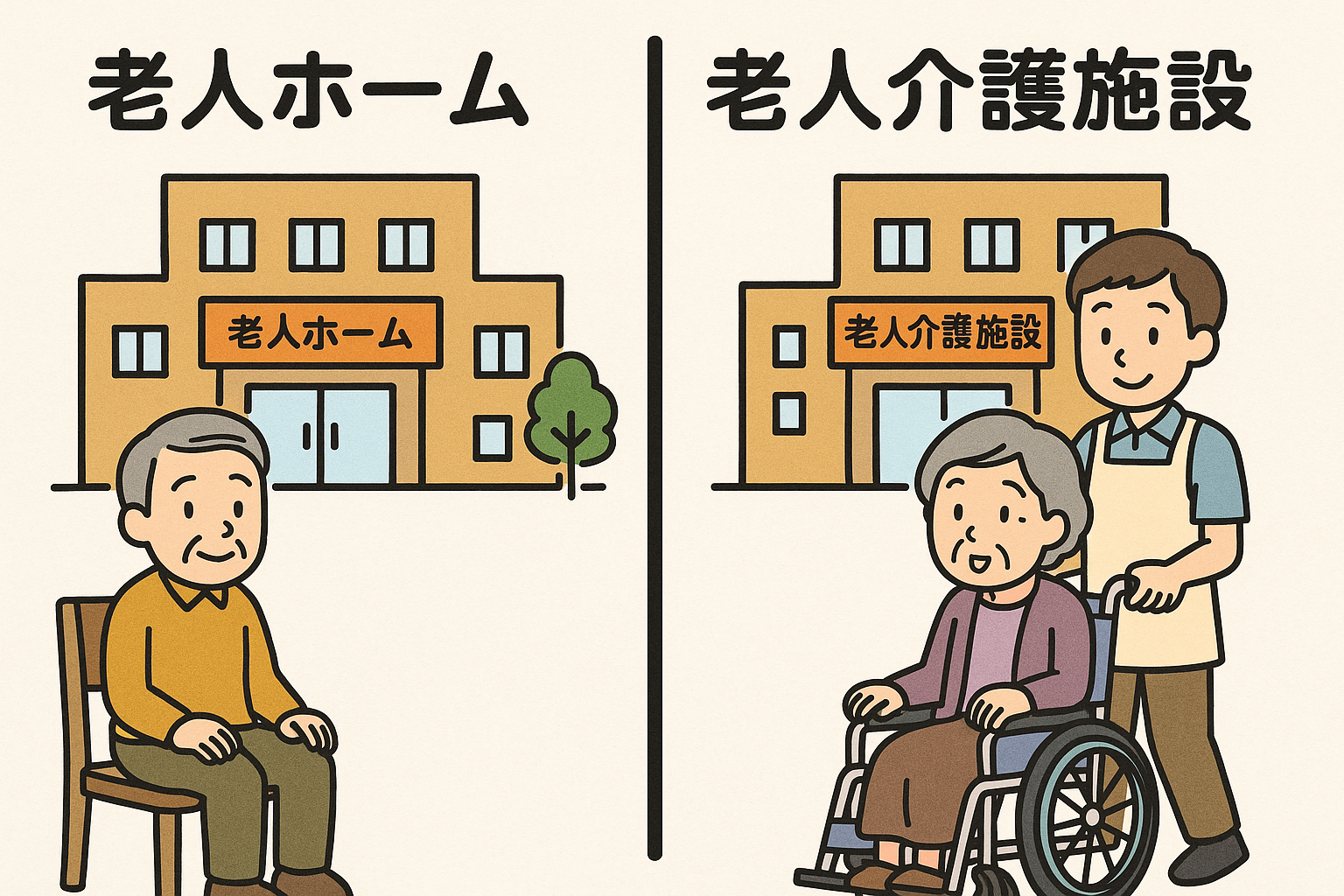 老人ホームと老人介護施設