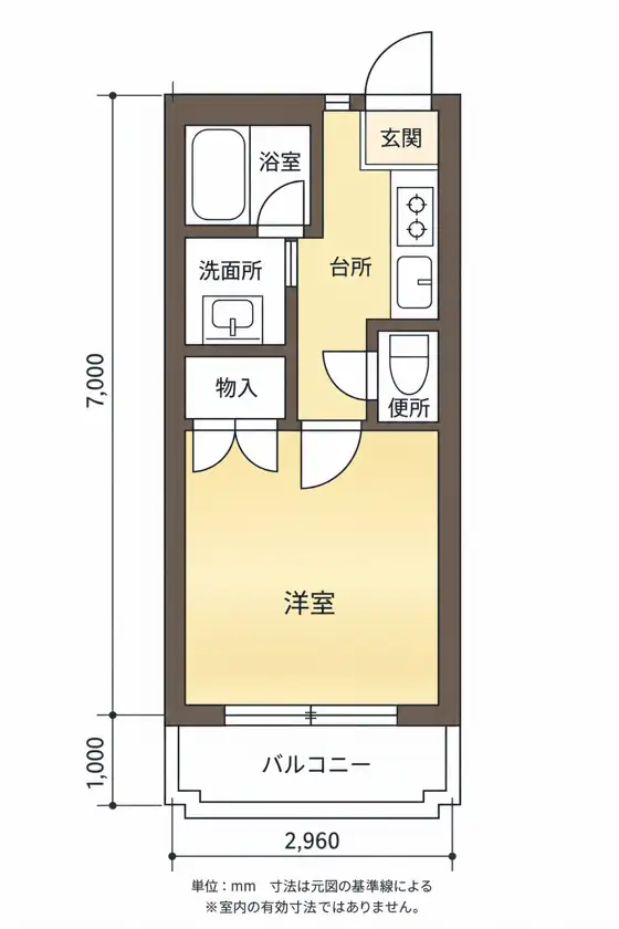 つばさ南小泉 間取り図の例（洋室タイプ）