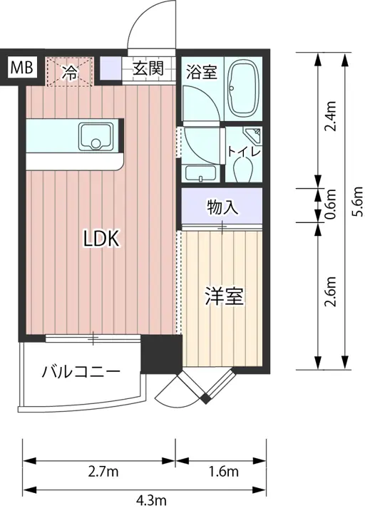 つばさ山鼻 間取り図の例